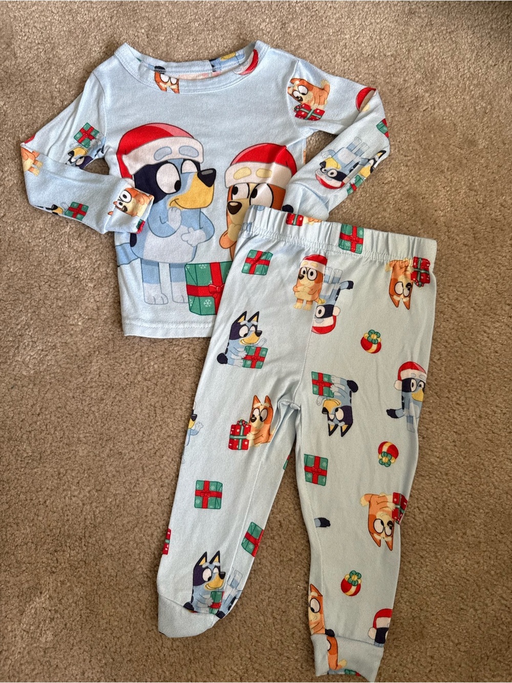 Bluey Christmas Holiday 2-Piece Pajama Set Boys 2T